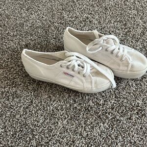 Superga Women's Off-White Canvas Sneakers